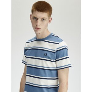 FRED PERRY Gestreiftes T-Shirt ace blue