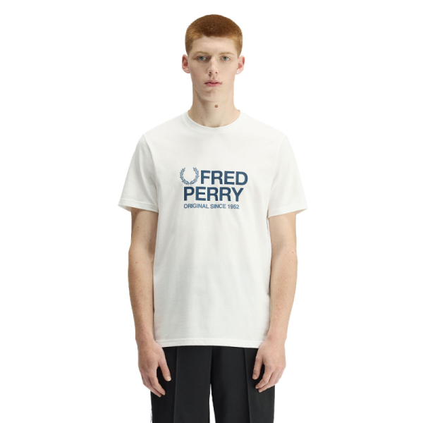 FRED PERRY Original Graphic T-Shirt snow white
