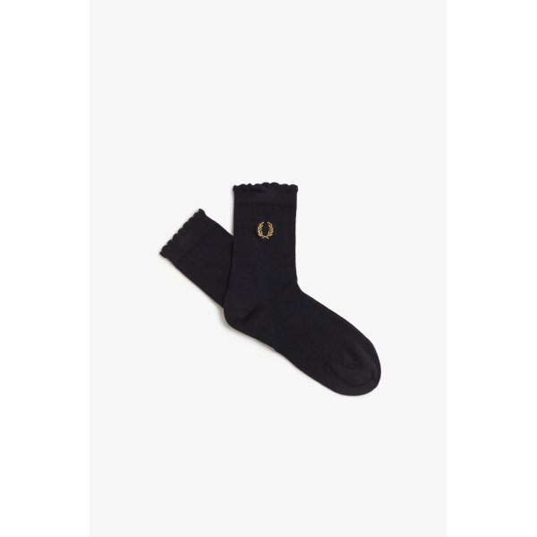 FRED PERRY Amy Socken mit Wellenrand black