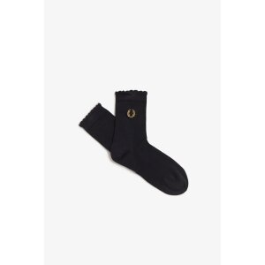 FRED PERRY Amy Socken mit Wellenrand black