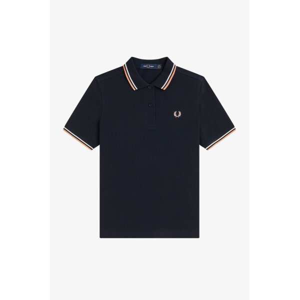 FRED PERRY Twin Tipped Girl Polo navy/ snow white/ peach