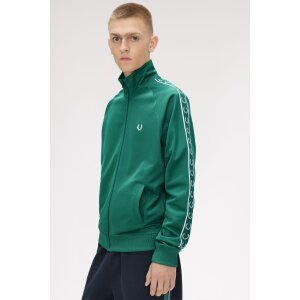 FRED PERRY Contrast Tape Track Jacke sport green