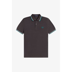 FRED PERRY Twin Tipped Polo Shirt anchor grey / light ice...