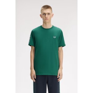 FRED PERRY Ringer-T-Shirt mit kontrastierendem Sportband...