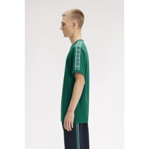 FRED PERRY Contrast Tape Ringer T-Shirt sport green