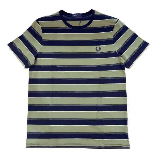 FRED PERRY Fine Stripe T-Shirt black
