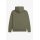 FRED PERRY Fred Perry Hooded Zip Through Sweatshirt laurel wreath green/ ecru