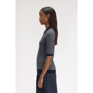 FRED PERRY Textured Knitted Shirt black