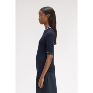 FRED PERRY Strukturiertes Stricktop navy