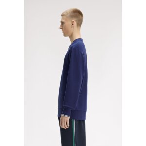 FRED PERRY Crew Neck Sweatshirt french navy/ dusky blue