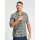 BEN SHERMAN Short Sleeve Texture Check Shirt loden