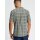 BEN SHERMAN Short Sleeve Texture Check Shirt loden