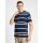 BEN SHERMAN Kurzarm-T-Shirt mit Piqué-Streifen dark navy