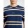 BEN SHERMAN Kurzarm-T-Shirt mit Piqué-Streifen dark navy
