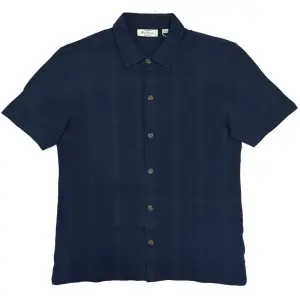 BEN SHERMAN Short Sleeve Vertical Textured Pique Shirt...