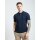 BEN SHERMAN Short Sleeve Vertical Textured Pique Shirt dark navy