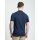 BEN SHERMAN Short Sleeve Vertical Textured Pique Shirt dark navy