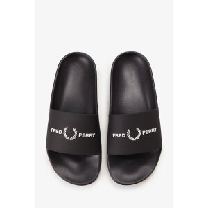 FRED PERRY Badeschlappen mit Markenlogo black