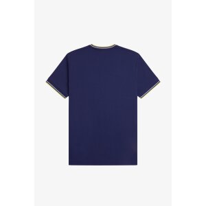 FRED PERRY Twin Tipped T-Shirt french navy/ dusky blue/ citron