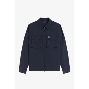 FRED PERRY Ripstop-Hemdjacke mit Reißverschluss navy