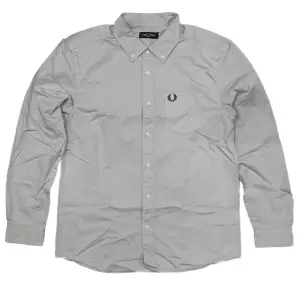 FRED PERRY Relaxed Washed Twill Shirt dusky blue