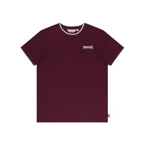 Lonsdale T-Shirt Quin oxblood/ ecru/ navy