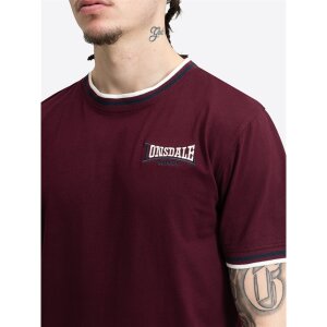 Lonsdale T-Shirt Quin oxblood/ ecru/ navy