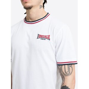 Lonsdale T-Shirt Quin white/ dark navy/ dark red