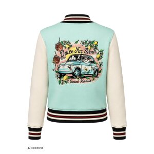 QUEEN KEROSIN College Jacke Dolche Far Niente mint