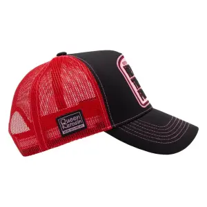QUEEN KEROSIN Trucker Cap Never Fuck A Fucker black/ red
