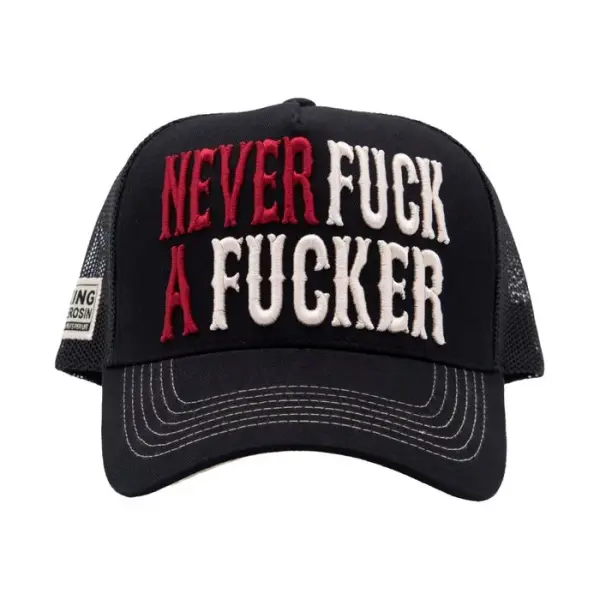 KING KEROSIN Trucker Cap Never Fuck a Fucker black
