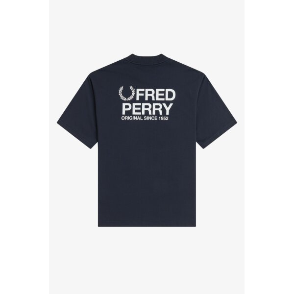 FRED PERRY Back Print Fred Perry T-Shirt navy