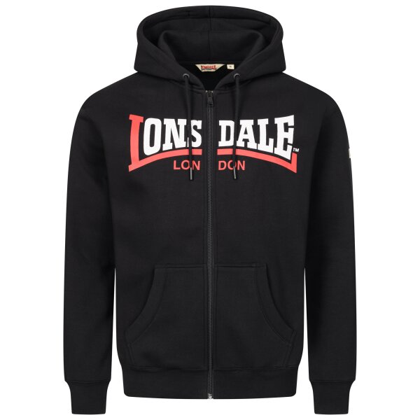 LONSDALE Garrigill Hooded Zipsweat Jacket black/ white/ red