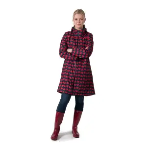 DANEFAE Danehelen Rainjacket navy/ red BIG Hearts