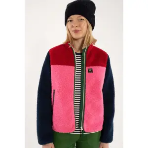 Danebirk Fleece Zip-Up dk red/ dk navy/ spicy pink/ dk pine