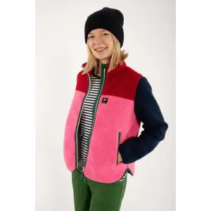 Danebirk Fleece Zip-Up dk red/ dk navy/ spicy pink/ dk pine