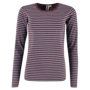 DANEFAE Danehero Ribbing Tee dark merlot/ light blue grey