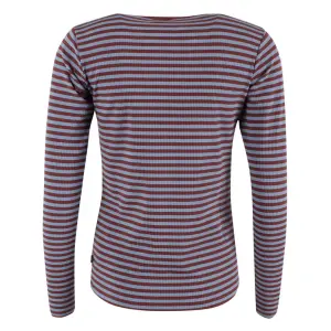 DANEFAE Danehero Ribbing Tee dark merlot/ light blue grey