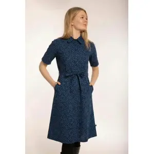 DANEFAE Danesusanne Poplin Dress Dusty blue FLEURIE