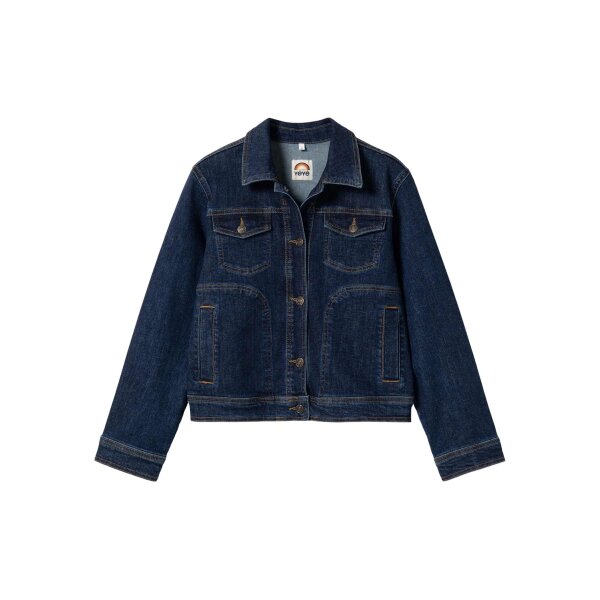 MADEMOISELLE YéYé Rebel Star Denim Jacke retro blue