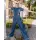 MADEMOISELLE YéYé Sunset Roller Jumpsuit rinse blue