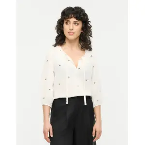 MADEMOISELLE YéYé Golden Flow Bluse bumblebee white