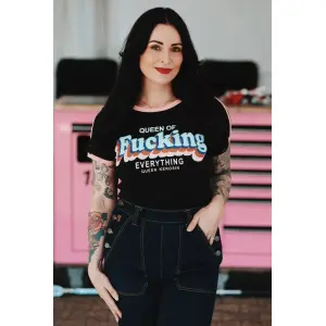 QUEEN KEROSIN T- Shirt Queen Of Fucking Everything black