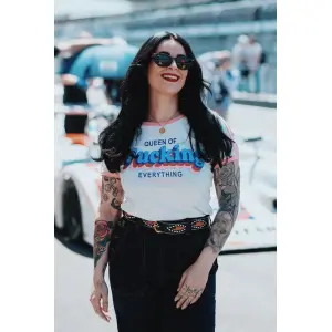 QUEEN KEROSIN T- Shirt Queen Of Fucking Everything white