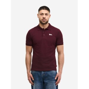 LONSDALE Poloshirt Whalton oxblood/ ecru