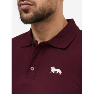 LONSDALE Poloshirt Whalton oxblood/ ecru