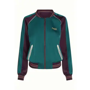 KING LOUIE Bomber Jacket Dusk Satin grape red