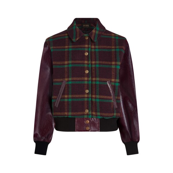 KING LOUIE Billie Baseball Jacket Vera Check porto red