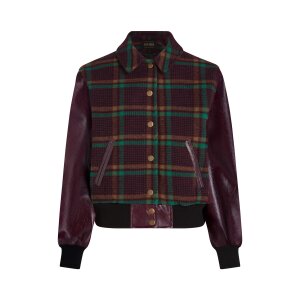 KING LOUIE Billie Baseball Jacket Vera Check porto red