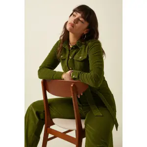 KING LOUIE Mia Baby Cord Jumpsuit – Green Womens Organic Cotton Overall